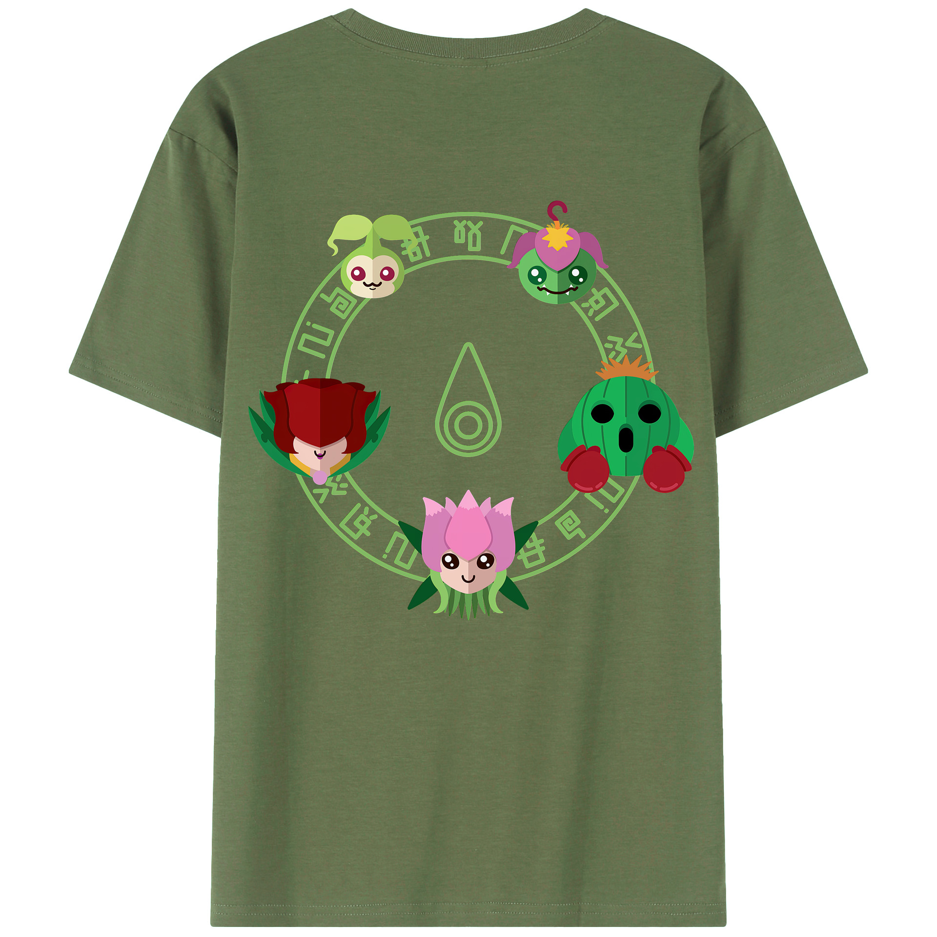 （画像用） Digimon デジタルモンスター/デジモン 綿100％ メンズ半袖Tシャツ（バックプリント） 通気性
